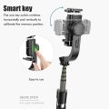 Q08 | L08 Gimbal Stabilizer Compatible with iPhone Smartphone Android,Selfie Stick Tripod, Portable Extendable 3 in 1 Phone Tripod Selfie Stick with Wireless Remote Compatible Android with iPhone (Black). 