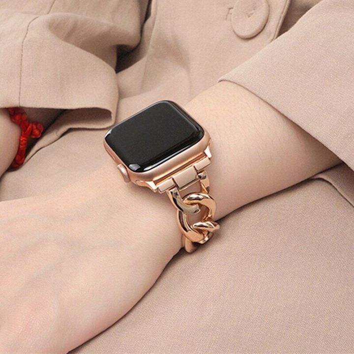 Chain Metal Bracelet For Apple Watch 6 SE PLUS Band 44mm 40mm Stainless Steel Strap For Applewatch 3 42mm 38mm iWatch 5 4 Watchbands Daraz.pk