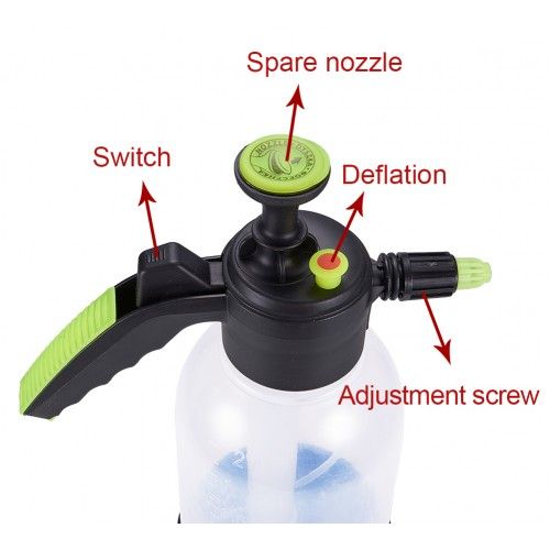 2 IN 1 Multi Purpose Pressure Water Spray 2 Liter Bottle Used in Steam Ironing , Water Fights , Kitchen , Gardening , Home Cleaning , Car bike Washing