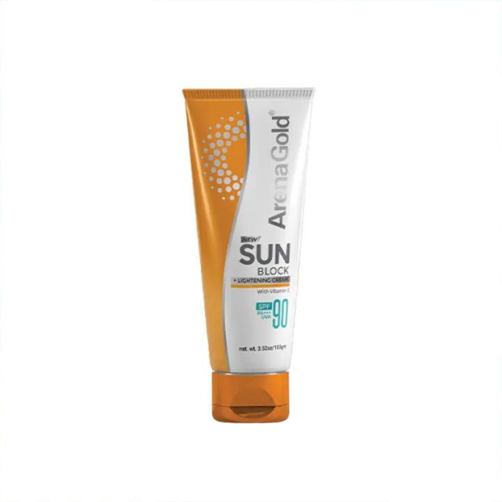 Arena Gold SunBlock SPF90+|UV Protection For All Skin Types|100 ml