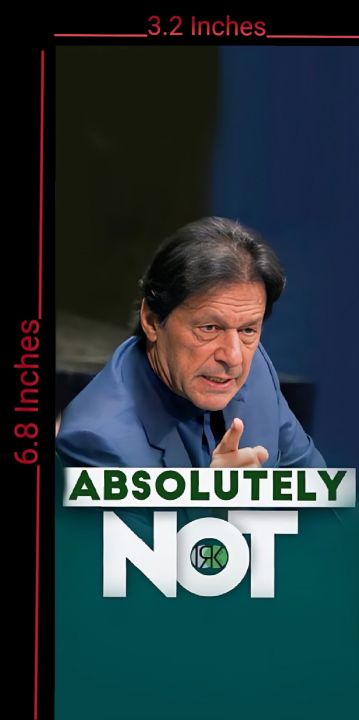 Universal Sticker Imran Khan PTI for All Mobile Covers (6.8 x 3.2 inches)