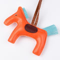 EverToner Fashion PU Leather Horse Keychain Handmade Pony Charm Accessories Key Chains for Women Bag Key Ring. 