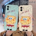 chenyyka For OPPO A1K Case Cartoon Spongebob Thin New Design Soft Phone Cases Thin Side Square Edge Casing Pattern Silicone Softcase Cover Shockproof Protection Cases. 
