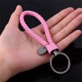 New Unisex Braided Leather Rope Keychain Leather Key Holder for Car Bag Ornaments Fashion Accessories Gift. 