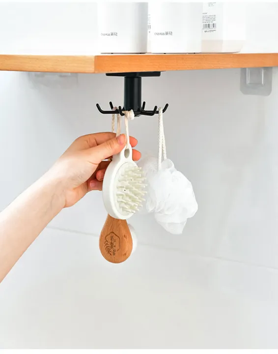 360%20Degrees%20Self-Adhesive%20Hook%20Kitchen%20Bathroom%20Storage%20Hanger%20Wall%20Hanging%20Cabinet%20Shelf%20Rotating%20Folding%20Hooks%20Foldable%20Rotatable%20Mounted%20Organizer%20Holder%20Moisture%20Proof%20Swivel%20Seamless%20Hangers%20Mount%20Adhesive%20Strong%20Bearing%20Manual%20Detachable%20-%20Image%208