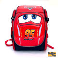Disney Pixar Cars 3D Lightning McQueen 95 Cars School Bag Backpack Kids school for class 1 to 4. 