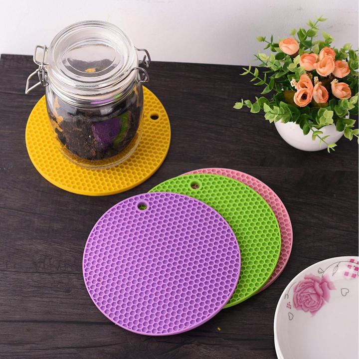 Extra Thick Silicone Pot Holders Trivet Mats Multi-Purpose Hot Pads Heat Resistant To 450F, Non-Slip, Insulation, Durable, Flexible, Dishwasher Safe