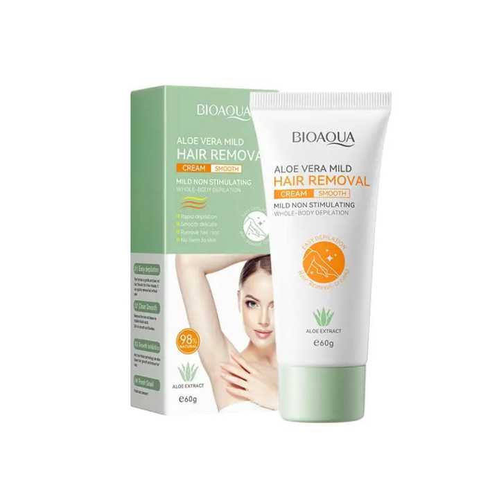 BIOAQUA  Aloe Vera Hair Removal Cream Non Irritating Quick Whole Body Axillary Armpit Arm Leg Privates Hair Remove Creams