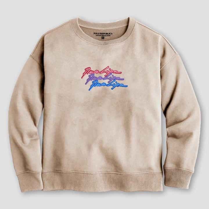 ELO -  Polo Republica Dua Lipa Printed Fleece Sweatshirt for Mens for women