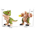 Green forest Deformation Robot Toy Tyrannosaurus Rex Robot Transforming Dinosaur Model. 