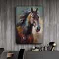 Black Horse Canvas Print Painting Poster, Horse Wall Painting, Animal Decor, Modern Artwork, Animal Wall Art, Home Gift, Ready to Hang Solid Frame Canvas Painting. 