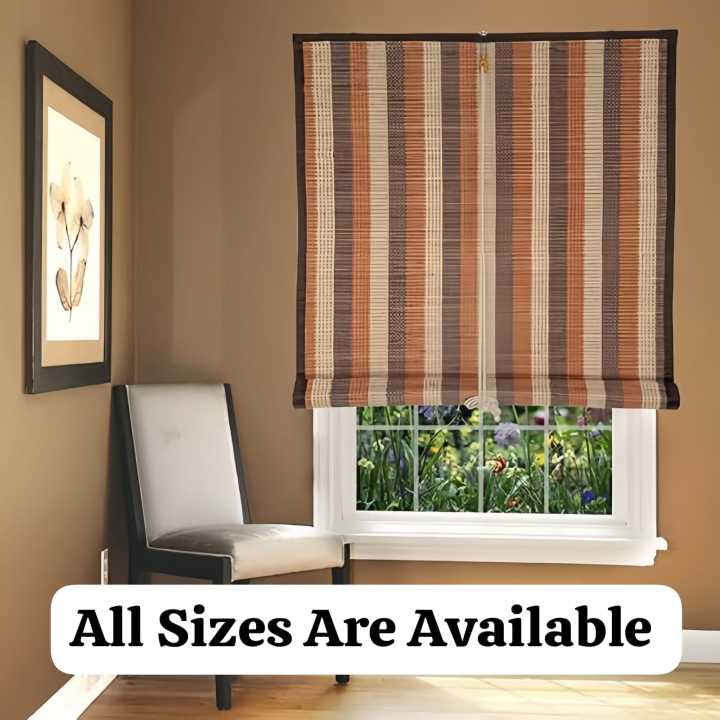 3x8 Feet Bamboo chik curtain for window , Door etc. Wooden curtain, wooden blinds (chik)