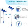 Window Cleaner Tool for Home with Extension Pole 20''-30'', Squeegee for Window Cleaning, Glass Washer for Car Windshield, Shower Doors, Mirror and Solar Plats. 