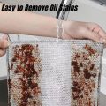 5/10PCs Magic Dishcloth Wire Cleaning Cloths Kitchen Silver Dish Pot Washing Cloth Towels Metal Steel Wire Rags for Kitchen 20x20cm. 