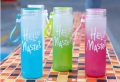 Water Bottle, Frosted Glass/Plastic Double Walled Keeps Water Cold and Hot for Hours, Water bottle for Girls, Boys, Kids, easy to Carry for Traveling, Walking, Hiking, School, Gym etc, 500ml.. 