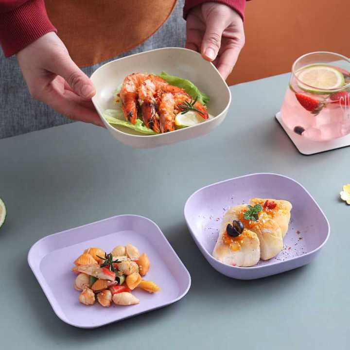 10Pcs%20Creative%20Spit%20Bone%20Dish%20Household%20Food%20Grade%20Plastic%20Dish%20Elliptical%20Plate%20Set%20Dining%20Table%20Plate%20-%20Image%203