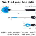 Stainless Steel Water Bottle Cleaning Brush Set,Long Handle Bottle Cleaner Set, Built for Narrow Neck Bottles. 