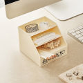 Pen Holder Space-saving Tilted Desktop Storage Box Large Capacity Organizer for Stationery Makeup Ideal for Southeast Asian Buyers. 