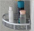 Single Layer Aluminium Bathroom Corner Rack. 