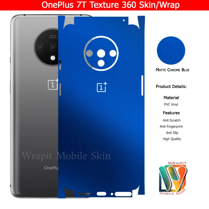 OnePlus%207T%20Skin%20/%20Wrap%20360%20Protection%20Carbon%20fiber/%20Matte/%20Transparent/%20Leather%20Back%20And%20Sides%20Included%20Camera%20Skin%20-%20Image%202