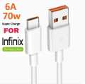 70W infinix Cable For  Note 40 , Note 40 Pro Type-C Fast Charging Cable For Note 40 , Note 40 Pro  , Zero 8i /8/X/X Neo/ X Pro / Note 12. 