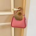 Purple Underarm Bag Girls Small Handbags Ladies Fashion Design Shoulder Bags Soft PU Leather Handbags Women Purple Underarm Bag. 