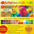 POSTER COLORS 12 Artist Poster Color Paints – 12 different shades bottles 20cc Can be used on a wide variety of hard surfaces: wood, terra cotta, plaster, concrete and much more Clean with soap and water while wet poster colors set of 12 poster colors set. 