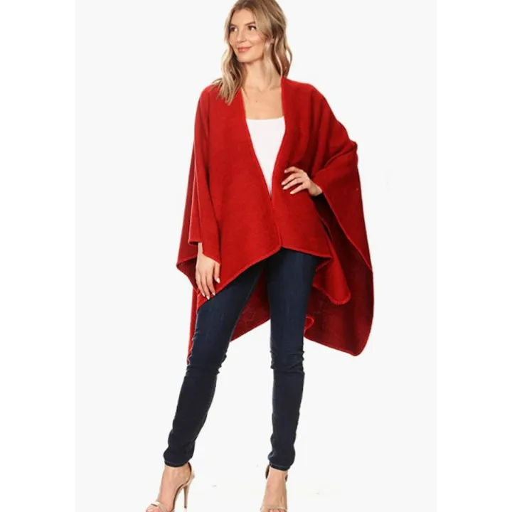Winter Cap Shawl/Poncho For Women