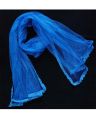FIROZI COLOR CASUAL NET DUPATTA FOR GIRLS AND WOMAN USE TOO ( DECORATED WITH SAME COLORED COTTON LACE AND BEADS ). 