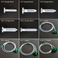 Anticorrosive Plastic Liquid Dispenser Syringe Barrel Needle 3cc 5cc 10cc 30cc 55CC Glue Dispensing Nozzle Helix Luer Lock Tips Adapter. 