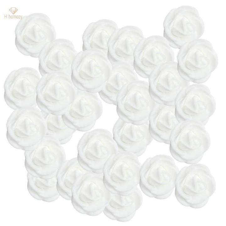 2X 100pcs PE Foam Rose Flower Heads Artificial Rose Flowers White