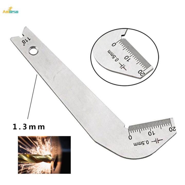 Drill Bit Angle Gauge 118 Degree Weld Sharpening Tools Template Welding