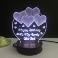 Dotz Brand 3d Birthday illusion Lamp, 3d Light Lamp, Decorating Item, Lamps for Bedroom, Customised Gifts, Lamp, Gifts for Girls, Table Lamp.. 