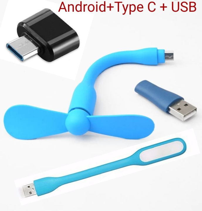Mobile Phones Mini Electric Fan, Cooler for Android Mobile/PC/Laptop and Power Bank Multicolor