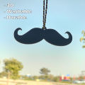 3D - Mustaches Car hanging pendent - Acrylic - Black. 