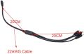 CoCar DC in hollow plug to socket, extension cable, DC power, 5.5 mm x 2.1 mm plug for car parking systems power, reversing camera monitor CCTV with LED strip.. 