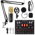BM800 Condenser Microphone With V8S Sound Card & Complete Equipment | Condenser Microphone Full Kit for Studio Recording, Broadcasting Live streaming & Microphone for YouTube & Gaming. 