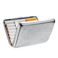 Metal Cigarette Case Men's Silver Cigarette Box Men Women Cigarette Case 16 Cigarette Case Stainless Steel Small Cigarette Case for Men Women Cigarette Box Metal Cigarette Case Silver  Premium Quality Silver. 