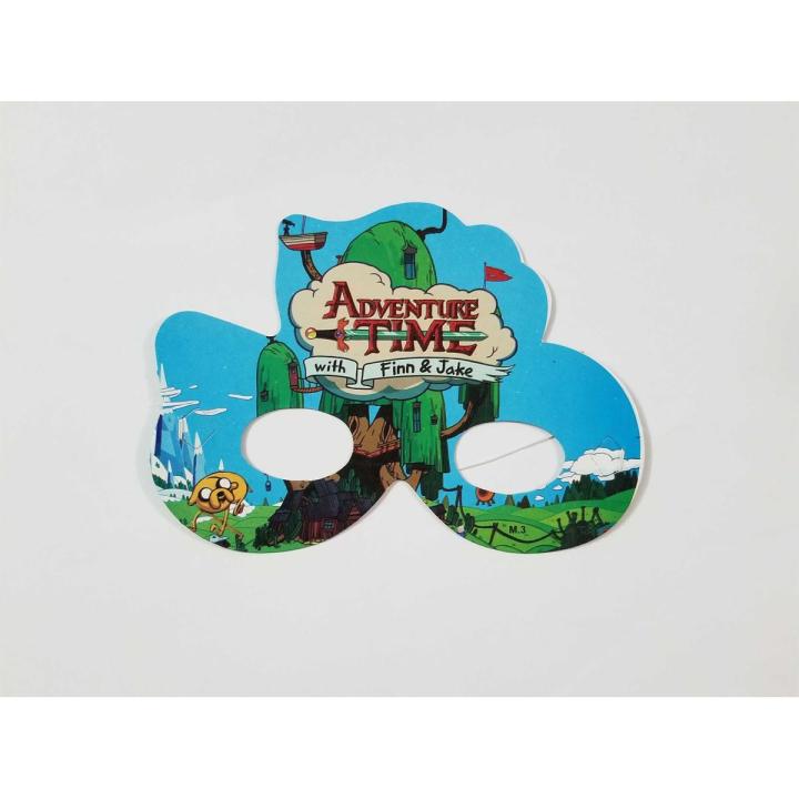 ADVENTURE TIME THEME MASKS PACK OF 10 PAPER MASKS