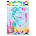 Mermaid Goody Bags - 10 x 6 Inch - Gift Bags - Mermaid Theme - Blue - Girls - Pack Of 10. 