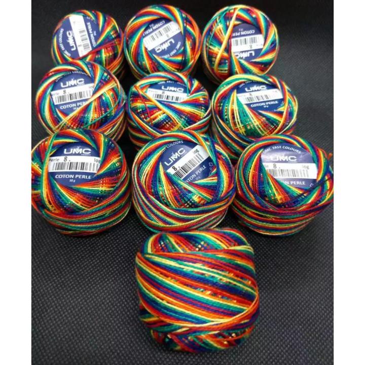 10 Cotton embroidery multi colour thread