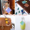 120 Pcs Square Acrylic Keychain Blanks Tassels Set Acrylic Blanks. 