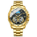 Double Tourbillon Watch Men'S Non-Fully Automatic Machine Hollow Mechanical Watch Multi-Functional Fashion Luminous Waterproof Watch. 