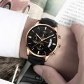 Luxury Men's Business Quartz Watch Top Casual Leather Strap Calendar Watches for Women Men Sports Wristclock. 