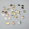 10 Pcs , 8mm Mukaish Round Beads Gold Colour For Clothing Crafts DIY. 
