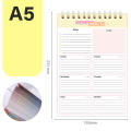 Daily schedules Weekly planner Tasks Top priorities To-do Binder notebook With notes Wide Journal agenda for Weekly planning Stationery School Office Schedule. 