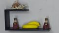 1 PIECE WALL HANGING SHELF HOOK STYLE BLACK. 