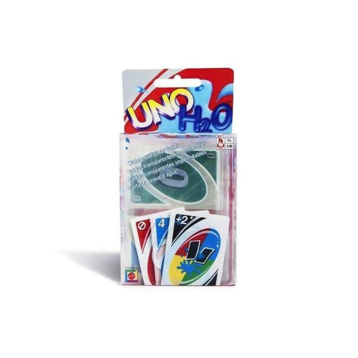 Original Uno H20 Water-Proof Transparent Card Game - 112 Cards