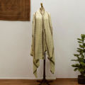 Self Checkered Embroidered Pure Malai Lawn Summer Shawl | Namaz Chadar | Chaddar For Girls | Dupatta For Women | Mominas. 