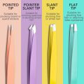 1Pcs 4 Color Professional Eyebrow Tweezers Tongs Trimmer Profiler For Eye Brows Facial Nose Hair Removal Makeup Remover Tools. 